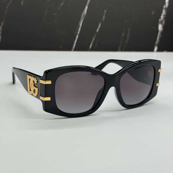 NEW DOLCE&GABBANA DG4501 501/8G BLACK SUNGLASSES DG4501 5018G EYEWEAR - Picture 4 of 10